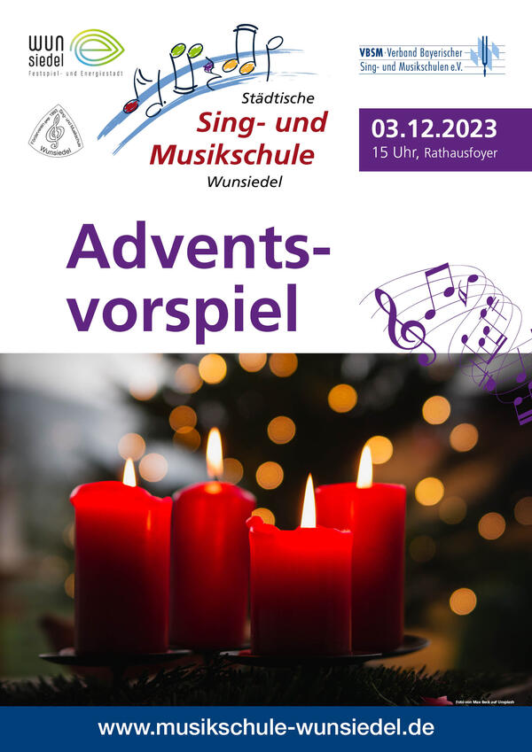 Bild vergrößern: 20231009 PLAKAT Konzerte Musikschule Wunsiedel 2023 Advent